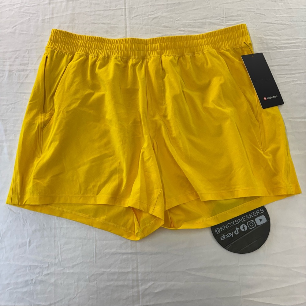 Lululemon Pace Breaker Short 5” *LL Linerless MZYW Maize Yellow Men's Size XXL